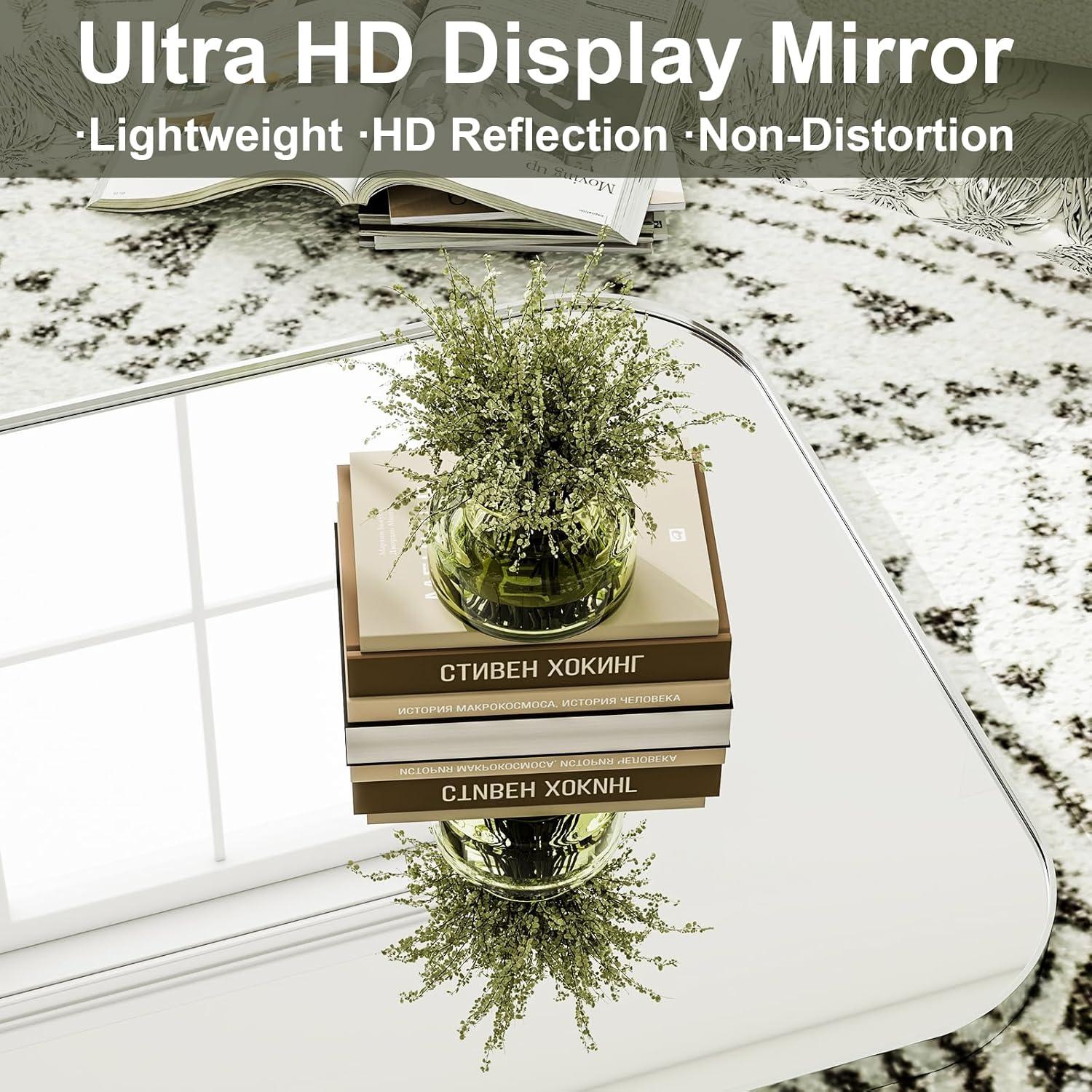 imageHARRITPURE 57quotx20quot Full Length Mirror Full Body Mirror Top Rounded Corner Aluminum Frame Hanging or Leaning Wall Floor Mirror with Stand for Living Room Bedroom CloakroomGoldSilver