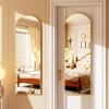 imageHARRITPURE 14quotx48quot Arched Full Length Door Mirror Aluminum Frame Closet Mirror Full Length Hanging Mirror for Living Room BedroomGoldArchedgold