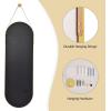 imageHARRITPURE 16quotx48quotArched Mirror with Hanging Leather Strap Full Length Mirror Aluminum Frame WallMounted Arch Mirror Hanging Mirrors for Bathroom Vanity Living Room Bedroom Entryway GoldOvalgold