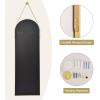 imageHARRITPURE 16quotx48quotArched Mirror with Hanging Leather Strap Full Length Mirror Aluminum Frame WallMounted Arch Mirror Hanging Mirrors for Bathroom Vanity Living Room Bedroom Entryway GoldArchedgold