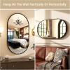 imageHARRITPURE 22quot x 38quotOval Bathroom Mirror Wall Mounted Chic Brushed Metal Frame Hang Vertically ampamp Horizontally Perfect Modern Decor for Bedroom Bathroom Entryway Living Room Gallery WallGoldBlack