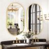 imageHARRITPURE 22quot x 38quotOval Bathroom Mirror Wall Mounted Chic Brushed Metal Frame Hang Vertically ampamp Horizontally Perfect Modern Decor for Bedroom Bathroom Entryway Living Room Gallery WallGoldGold