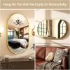 imageHARRITPURE 22quot x 38quotOval Bathroom Mirror Wall Mounted Chic Brushed Metal Frame Hang Vertically ampamp Horizontally Perfect Modern Decor for Bedroom Bathroom Entryway Living Room Gallery WallGoldGold