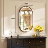 imageHARRITPURE 22quot x 38quotOval Bathroom Mirror Wall Mounted Chic Brushed Metal Frame Hang Vertically ampamp Horizontally Perfect Modern Decor for Bedroom Bathroom Entryway Living Room Gallery WallGoldBlack