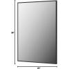 imageHARRITPURE 24x36 Rectangular Bathroom Mirror Wall Mirror Metal Frame Mirrors Horizontal or Vertical Hangs Simplicity Decor for Bedroom Living Room Bathroom Entryway Black
