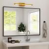 imageHARRITPURE 24x36 Rectangular Bathroom Mirror Wall Mirror Metal Frame Mirrors Horizontal or Vertical Hangs Simplicity Decor for Bedroom Living Room Bathroom Entryway Black