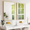 imageHARRITPURE 26x38 Bathroom Mirror Rectangular Wall Mirror Metal Frame Hanging Mirrors Horizontal or Vertical Hangs Simplicity Decor for Bedroom Living Room Bathroom Entryway Gold