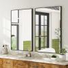 imageHARRITPURE 48quotx30quot Framed Bathroom Mirror for Wall Rectangle Mirror Aluminum Alloy Frame WallMounted for Farmhouse Entryway Bedroom Living Room BlackBlack