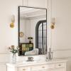 imageHARRITPURE 48quotx30quot Framed Bathroom Mirror for Wall Rectangle Mirror Aluminum Alloy Frame WallMounted for Farmhouse Entryway Bedroom Living Room BlackBlack