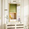 imageHARRITPURE 48quotx30quot Framed Bathroom Mirror for Wall Rectangle Mirror Aluminum Alloy Frame WallMounted for Farmhouse Entryway Bedroom Living Room BlackGold