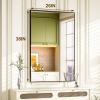 imageHARRITPURE 48quotx30quot Framed Bathroom Mirror for Wall Rectangle Mirror Aluminum Alloy Frame WallMounted for Farmhouse Entryway Bedroom Living Room BlackBlack