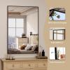 imageHARRITPURE 48quotx30quot Framed Bathroom Mirror for Wall Rectangle Mirror Aluminum Alloy Frame WallMounted for Farmhouse Entryway Bedroom Living Room BlackBlack