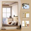 imageHARRITPURE 48quotx30quot Framed Bathroom Mirror for Wall Rectangle Mirror Aluminum Alloy Frame WallMounted for Farmhouse Entryway Bedroom Living Room BlackGold
