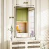 imageHARRITPURE 48quotx30quot Framed Bathroom Mirror for Wall Rectangle Mirror Aluminum Alloy Frame WallMounted for Farmhouse Entryway Bedroom Living Room BlackBlack