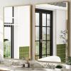 imageHARRITPURE 48quotx30quot Framed Bathroom Mirror for Wall Rectangle Mirror Aluminum Alloy Frame WallMounted for Farmhouse Entryway Bedroom Living Room BlackGold