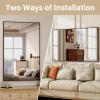imageHARRITPURE 48quotx30quot Framed Bathroom Mirror for Wall Rectangle Mirror Aluminum Alloy Frame WallMounted for Farmhouse Entryway Bedroom Living Room BlackBlack