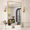 imageHARRITPURE 48quotx30quot Framed Bathroom Mirror for Wall Rectangle Mirror Aluminum Alloy Frame WallMounted for Farmhouse Entryway Bedroom Living Room BlackGold