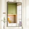 imageHARRITPURE 48quotx30quot Framed Bathroom Mirror for Wall Rectangle Mirror Aluminum Alloy Frame WallMounted for Farmhouse Entryway Bedroom Living Room BlackBlack