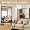 imageHARRITPURE 48quotx30quot Framed Bathroom Mirror for Wall Rectangle Mirror Aluminum Alloy Frame WallMounted for Farmhouse Entryway Bedroom Living Room BlackBlack