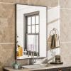 imageHARRITPURE 48quotx30quot Framed Bathroom Mirror for Wall Rectangle Mirror Aluminum Alloy Frame WallMounted for Farmhouse Entryway Bedroom Living Room BlackBlack