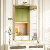 imageHARRITPURE 48quotx30quot Framed Bathroom Mirror for Wall Rectangle Mirror Aluminum Alloy Frame WallMounted for Farmhouse Entryway Bedroom Living Room BlackGold