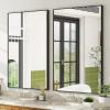 imageHARRITPURE 48quotx30quot Framed Bathroom Mirror for Wall Rectangle Mirror Aluminum Alloy Frame WallMounted for Farmhouse Entryway Bedroom Living Room BlackBlack