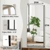 imageHARRITPURE 57quotx20quot Full Length Mirror Full Body Mirror Top Rounded Corner Aluminum Frame Hanging or Leaning Wall Floor Mirror with Stand for Living Room Bedroom CloakroomGoldBlack