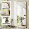 imageHARRITPURE 57quotx20quot Full Length Mirror Full Body Mirror Top Rounded Corner Aluminum Frame Hanging or Leaning Wall Floor Mirror with Stand for Living Room Bedroom CloakroomGoldGold