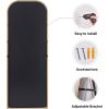 imageHARRITPURE 57quotx20quot Full Length Mirror Full Body Mirror Top Rounded Corner Aluminum Frame Hanging or Leaning Wall Floor Mirror with Stand for Living Room Bedroom CloakroomGoldGold