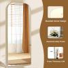 imageHARRITPURE 57quotx20quot Full Length Mirror Full Body Mirror Top Rounded Corner Aluminum Frame Hanging or Leaning Wall Floor Mirror with Stand for Living Room Bedroom CloakroomGoldSilver