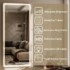 imageHARRITPURE 71x26 inch LED Full Length Mirror Lighted Floor Mirror for BedroomCloakroom Dimmable ampamp 3 Color ModesWall Mounted Long Standing Mirror with LightsWhite