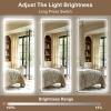 imageHARRITPURE 71x26 inch LED Full Length Mirror Lighted Floor Mirror for BedroomCloakroom Dimmable ampamp 3 Color ModesWall Mounted Long Standing Mirror with LightsWhite
