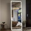 imageHARRITPURE 71x26 inch LED Full Length Mirror Lighted Floor Mirror for BedroomCloakroom Dimmable ampamp 3 Color ModesWall Mounted Long Standing Mirror with LightsWhite