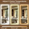 imageHARRITPURE 71x26 inch LED Full Length Mirror Lighted Floor Mirror for BedroomCloakroom Dimmable ampamp 3 Color ModesWall Mounted Long Standing Mirror with LightsWhite