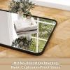 imageHARRITPURE 71x32 inch Rounded Full Length Mirror Aluminum Frame Black Mirror Full Length Floor Mirror with Stand for Living Room Bedroom CloakroomBlack