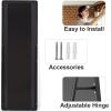 imageHARRITPURE 71x32 inch Rounded Full Length Mirror Aluminum Frame Black Mirror Full Length Floor Mirror with Stand for Living Room Bedroom CloakroomBlack