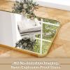 imageHARRITPURE 71x32 inch Rounded Full Length Mirror Aluminum Frame Black Mirror Full Length Floor Mirror with Stand for Living Room Bedroom CloakroomGold