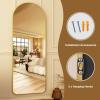 imageHARRITPURE 76quotx34quot Arched Full Length Mirror Free Standing Leaning Mirror Hanging Mounted Mirror Aluminum Frame Modern Simple Home Decor for Living Room Bedroom Cloakroom GoldGold Rounded