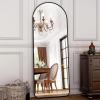 imageHARRITPURE 76quotx34quot Arched Full Length Mirror Free Standing Leaning Mirror Hanging Mounted Mirror Aluminum Frame Modern Simple Home Decor for Living Room Bedroom Cloakroom GoldBlack Rounded