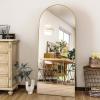 imageHARRITPURE 76quotx34quot Arched Full Length Mirror Free Standing Leaning Mirror Hanging Mounted Mirror Aluminum Frame Modern Simple Home Decor for Living Room Bedroom Cloakroom GoldGold