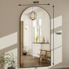 imageHARRITPURE 76quotx34quot Arched Full Length Mirror Free Standing Leaning Mirror Hanging Mounted Mirror Aluminum Frame Modern Simple Home Decor for Living Room Bedroom Cloakroom GoldBlack