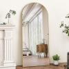 imageHARRITPURE 76quotx34quot Arched Full Length Mirror Free Standing Leaning Mirror Hanging Mounted Mirror Aluminum Frame Modern Simple Home Decor for Living Room Bedroom Cloakroom GoldGold