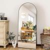 imageHARRITPURE 76quotx34quot Arched Full Length Mirror Free Standing Leaning Mirror Hanging Mounted Mirror Aluminum Frame Modern Simple Home Decor for Living Room Bedroom Cloakroom GoldBlack