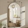 imageHARRITPURE 76quotx34quot Arched Full Length Mirror Free Standing Leaning Mirror Hanging Mounted Mirror Aluminum Frame Modern Simple Home Decor for Living Room Bedroom Cloakroom GoldBlack