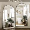 imageHARRITPURE 76quotx34quot Arched Full Length Mirror Free Standing Leaning Mirror Hanging Mounted Mirror Aluminum Frame Modern Simple Home Decor for Living Room Bedroom Cloakroom GoldBlack