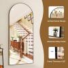 imageHARRITPURE 76quotx34quot Arched Full Length Mirror Free Standing Leaning Mirror Hanging Mounted Mirror Aluminum Frame Modern Simple Home Decor for Living Room Bedroom Cloakroom GoldBlack