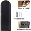 imageHARRITPURE 76quotx34quot Arched Full Length Mirror Free Standing Leaning Mirror Hanging Mounted Mirror Aluminum Frame Modern Simple Home Decor for Living Room Bedroom Cloakroom GoldGoldrect Edge