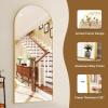 imageHARRITPURE 76quotx34quot Arched Full Length Mirror Free Standing Leaning Mirror Hanging Mounted Mirror Aluminum Frame Modern Simple Home Decor for Living Room Bedroom Cloakroom GoldGold