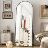 imageHARRITPURE 76quotx34quot Arched Full Length Mirror Free Standing Leaning Mirror Hanging Mounted Mirror Aluminum Frame Modern Simple Home Decor for Living Room Bedroom Cloakroom GoldBlack