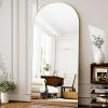 imageHARRITPURE 76quotx34quot Arched Full Length Mirror Free Standing Leaning Mirror Hanging Mounted Mirror Aluminum Frame Modern Simple Home Decor for Living Room Bedroom Cloakroom GoldSilver